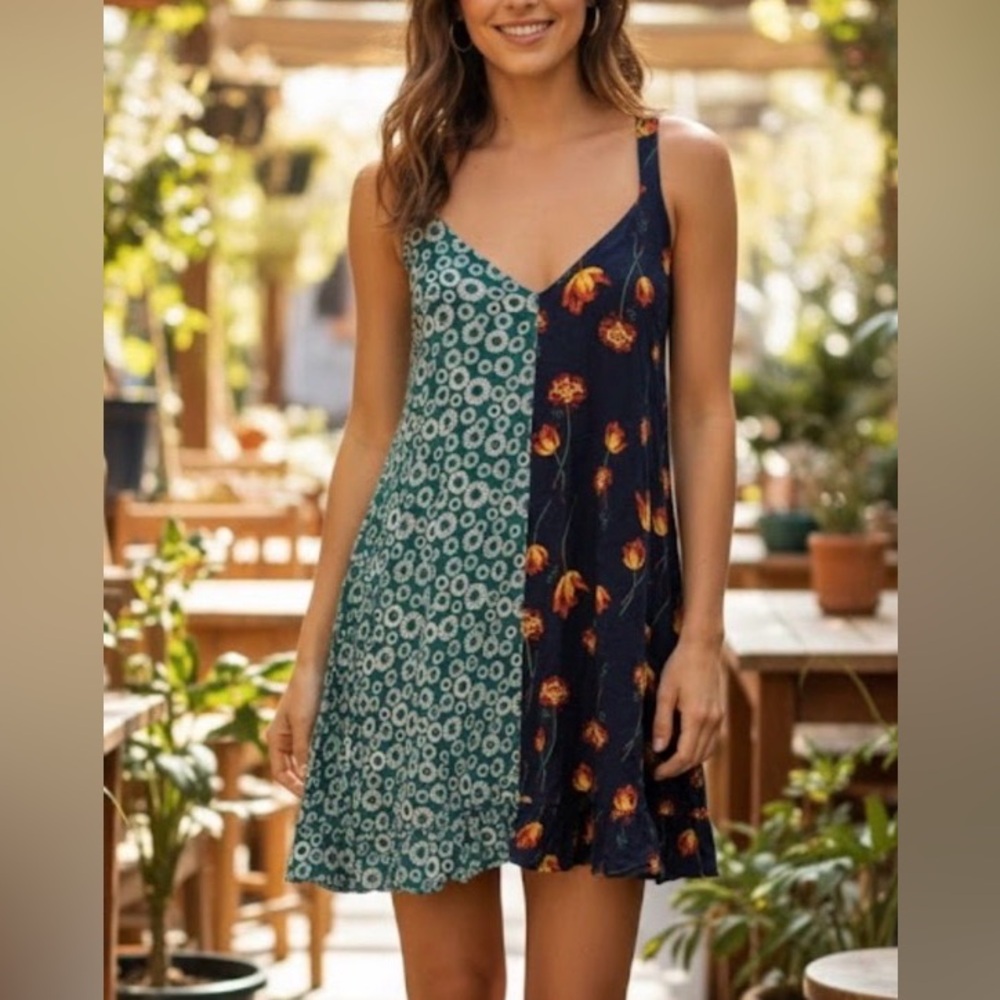 Free People Intimately Floral Patchwork Dress Beach Cover Up